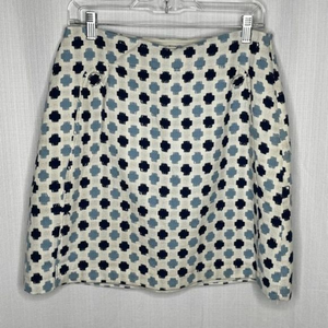 Boden Blue Geometric Skirt‎